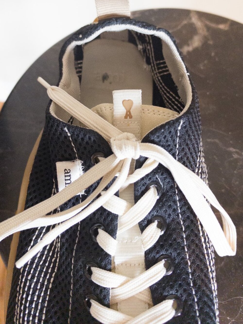 AMI Paris Mirage Mesh Sneakers Black 44 US 11 - Picture 12 of 15